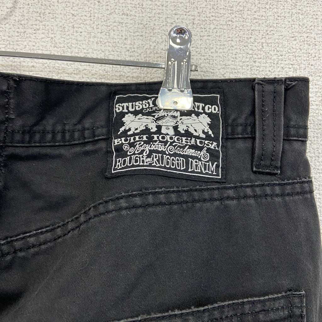 STUSSY　ステューシー　カーゴパンツ　チノパン　ボタンフライ　黒　ブラック　34サイズ