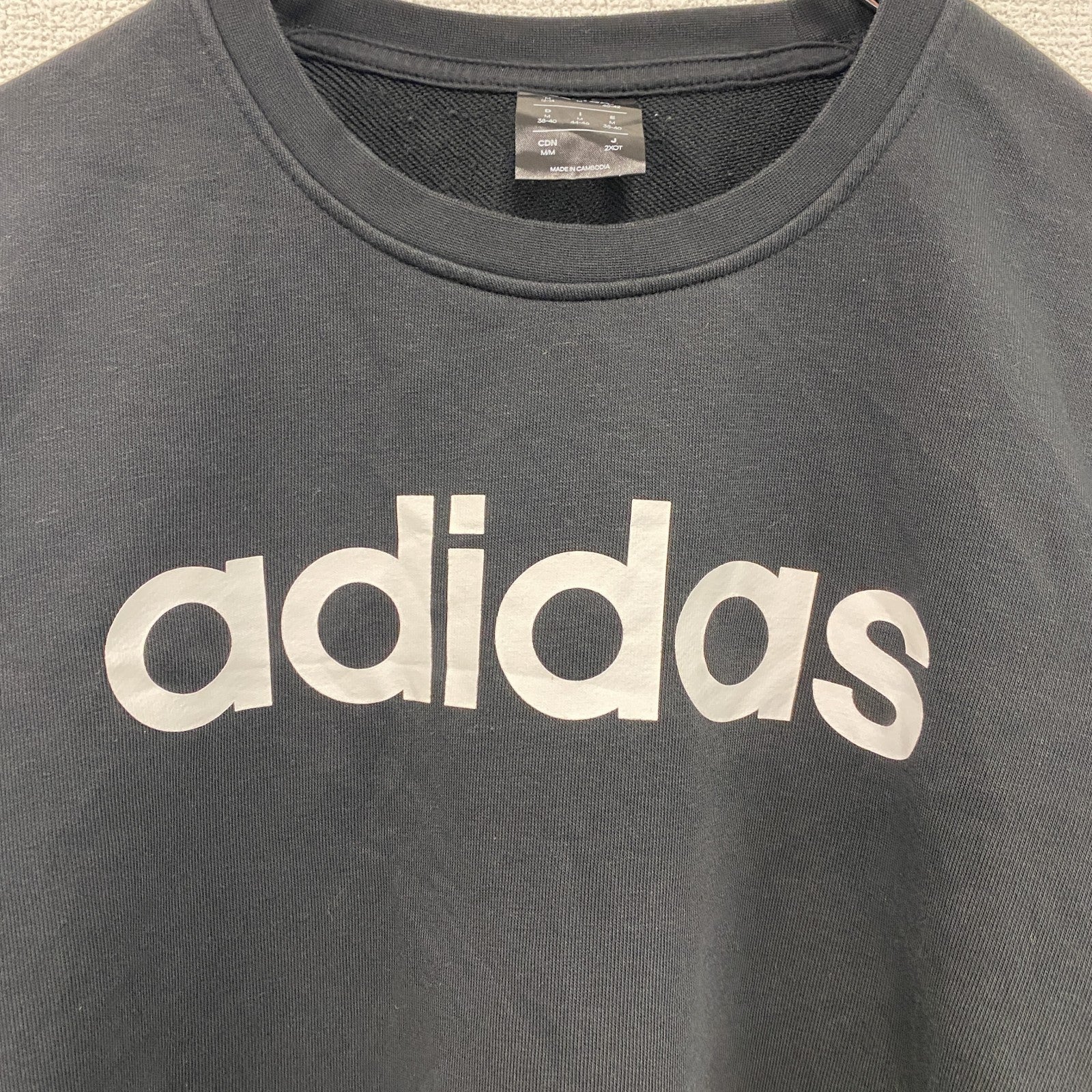 adidas　アディダス　スウェット/トレーナー　黒　ブラック　XXLサイズ