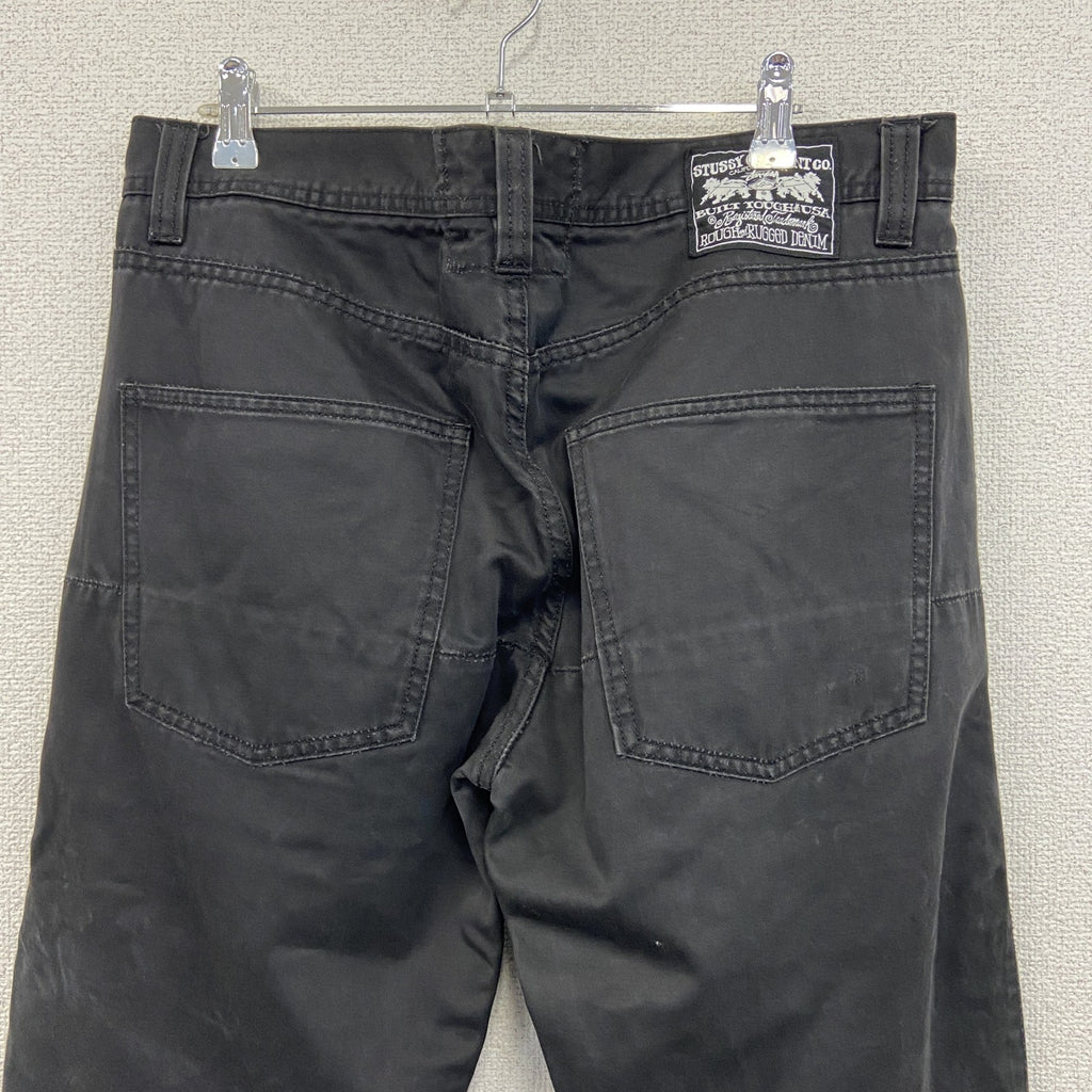 STUSSY　ステューシー　カーゴパンツ　チノパン　ボタンフライ　黒　ブラック　34サイズ