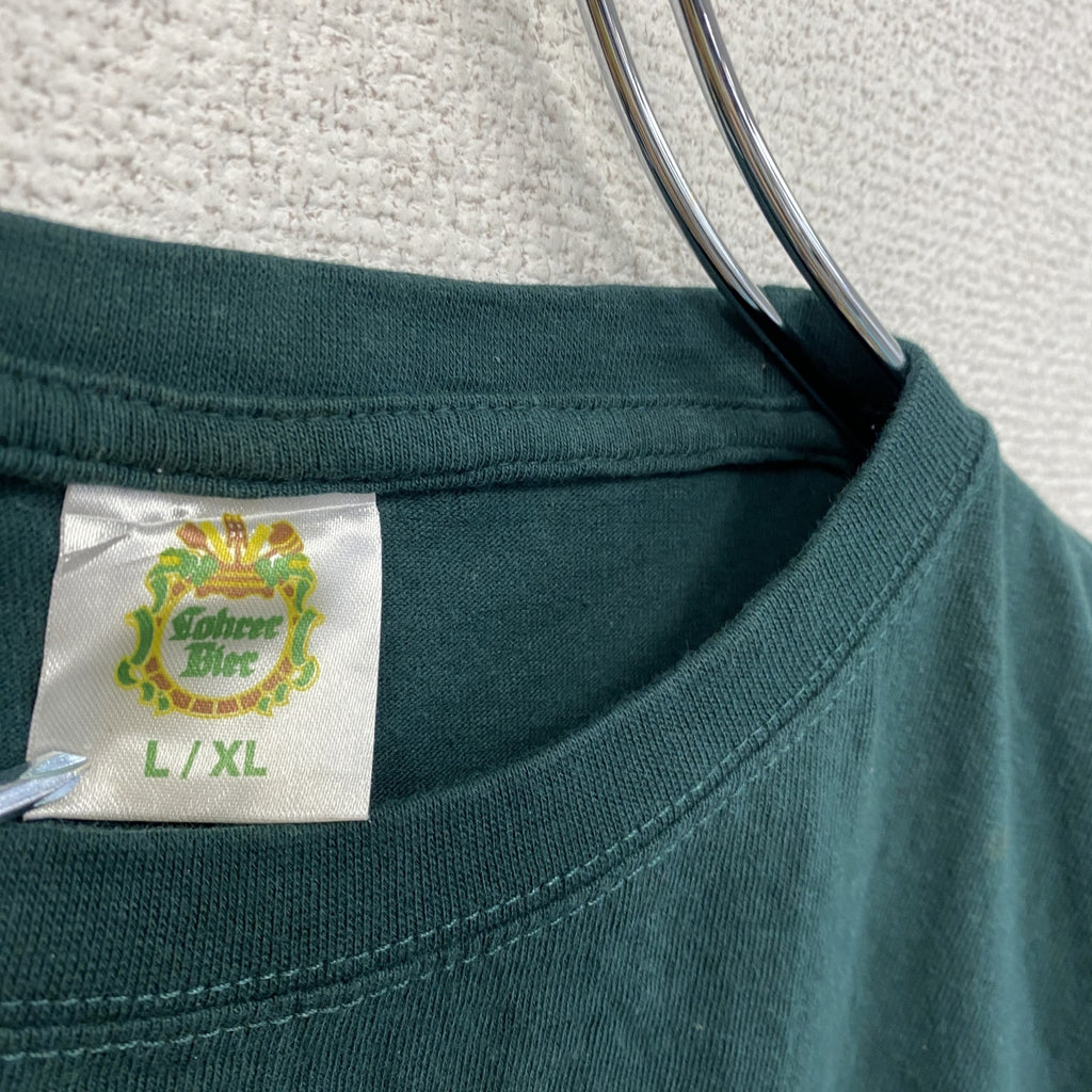Lohrer Bier　半袖プリントTシャツ　ワンポイント　緑　グリーン　L/XLサイズ