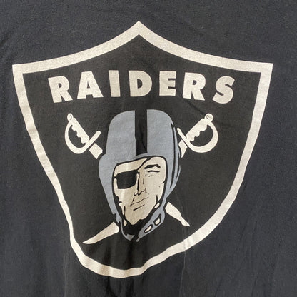 古着 used　PROLINE　NFL　RAIDERS　半袖オフィシャルプリントTシャツ　クルーネック　黒　ブラック　Mサイズ