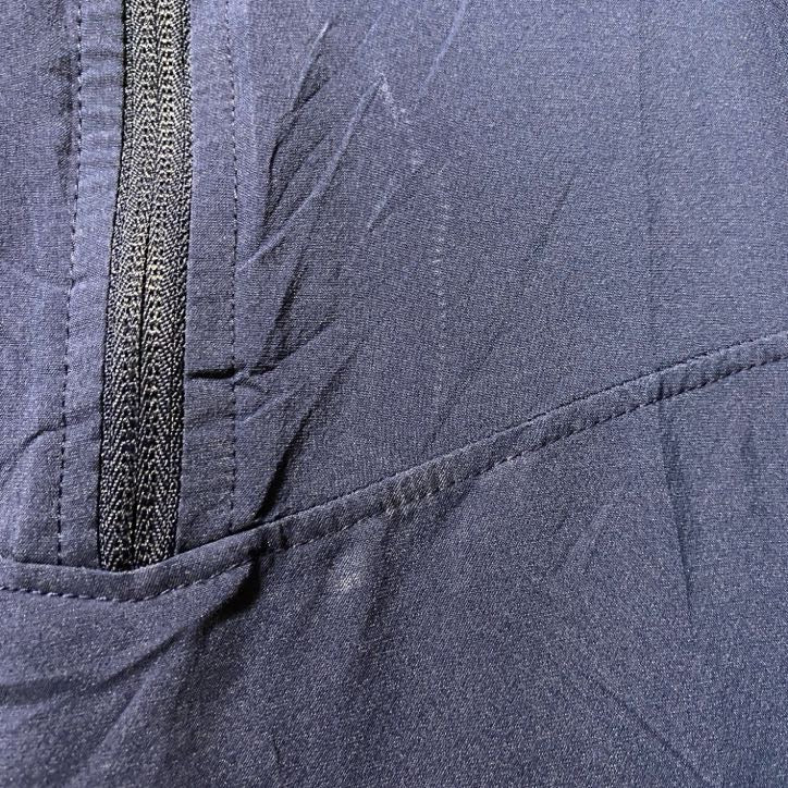 古着 used　RUSSELL　長袖ハーフジップナイロンジャケット　トッテナムホットスパー　紺　ビッグシルエット　3XLサイズ