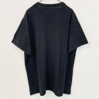 古着 used　SPENCER’S　半袖英字プリントデザインTシャツ　クルーネック　黒　ブラック　春夏服　XLサイズ