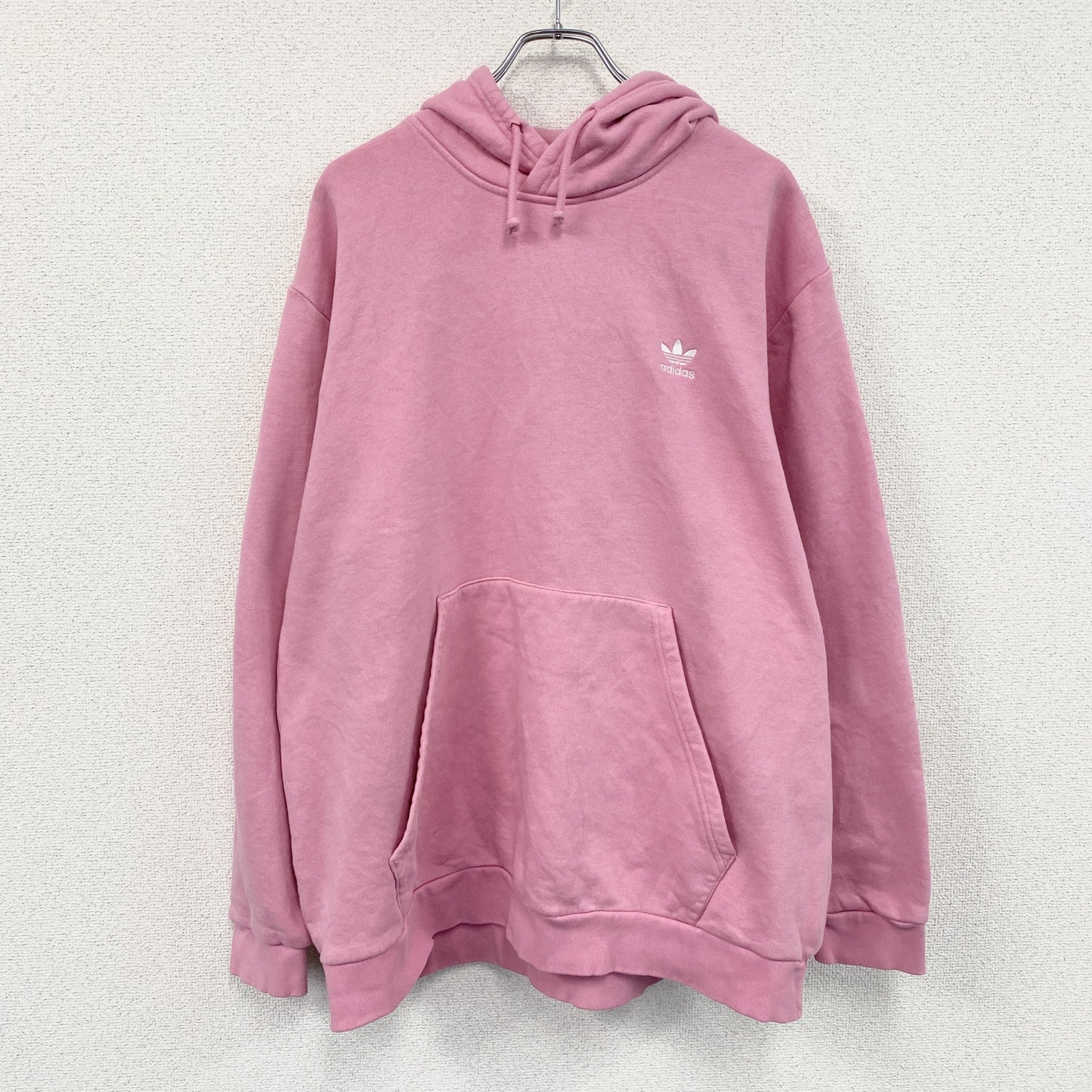 adidas　アディダス　スウェットパーカー/フーディー　トレフォイルロゴ　ピンク　6XOサイズ
