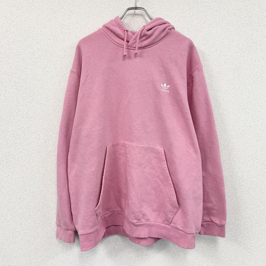 adidas　アディダス　スウェットパーカー/フーディー　トレフォイルロゴ　ピンク　6XOサイズ