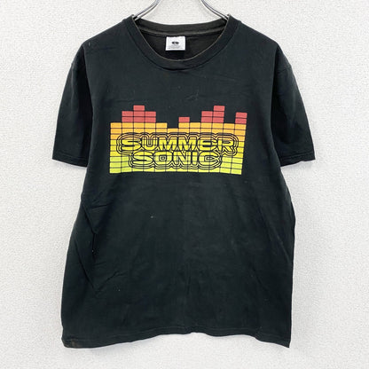 00s　SUMMER SONIC 2000　サマーソニック　半袖プリントTシャツ　ヴィンテージ　黒　ブラック　Lサイズ