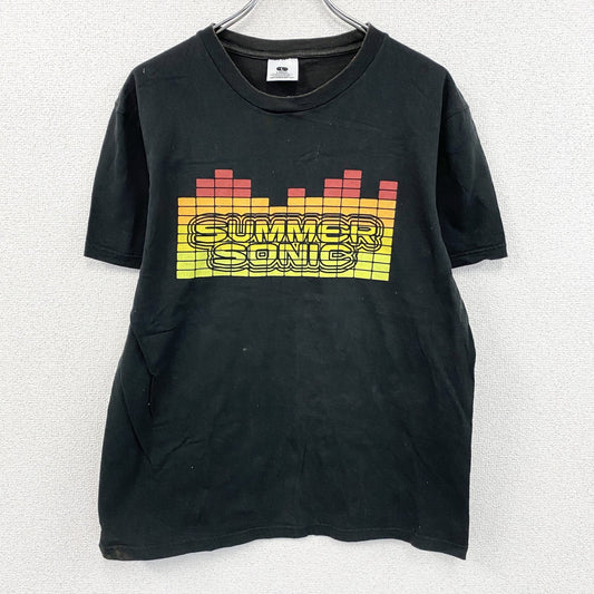 00s　SUMMER SONIC 2000　サマーソニック　半袖プリントTシャツ　ヴィンテージ　黒　ブラック　Lサイズ