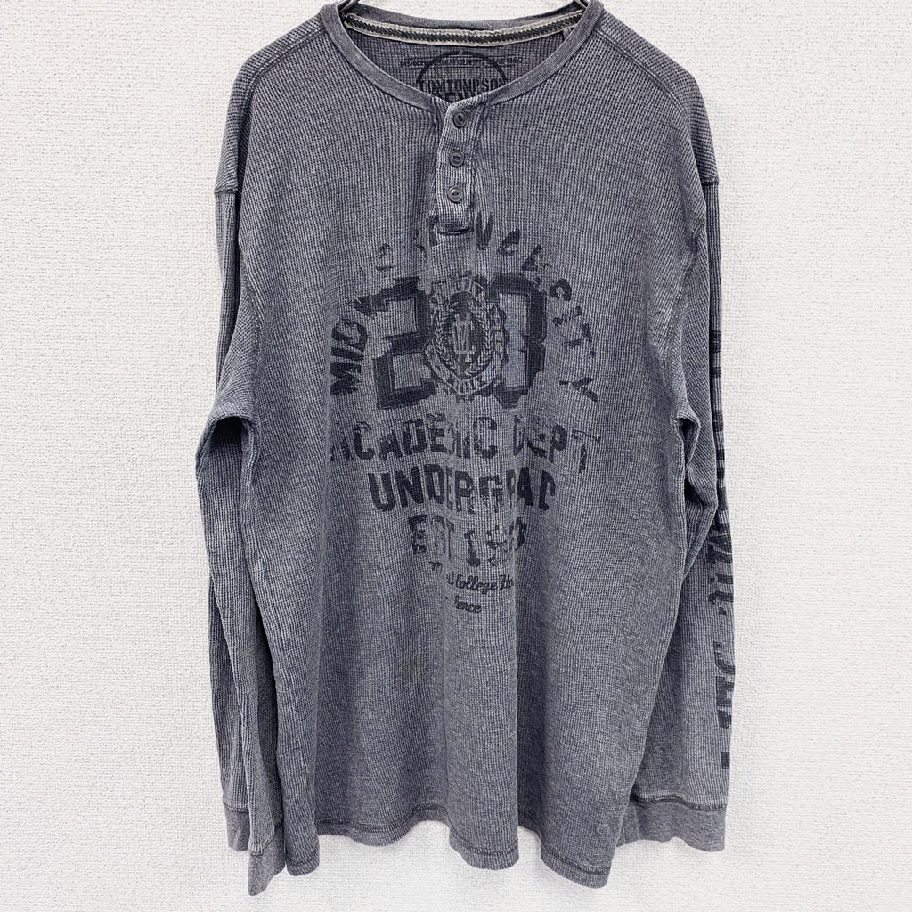 TOMTOMPSON　DENIM　長袖Tシャツ/サーマルロンT　灰色　グレー　3XL　