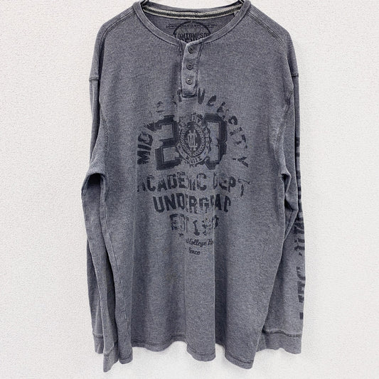 TOMTOMPSON　DENIM　長袖Tシャツ/サーマルロンT　灰色　グレー　3XL　
