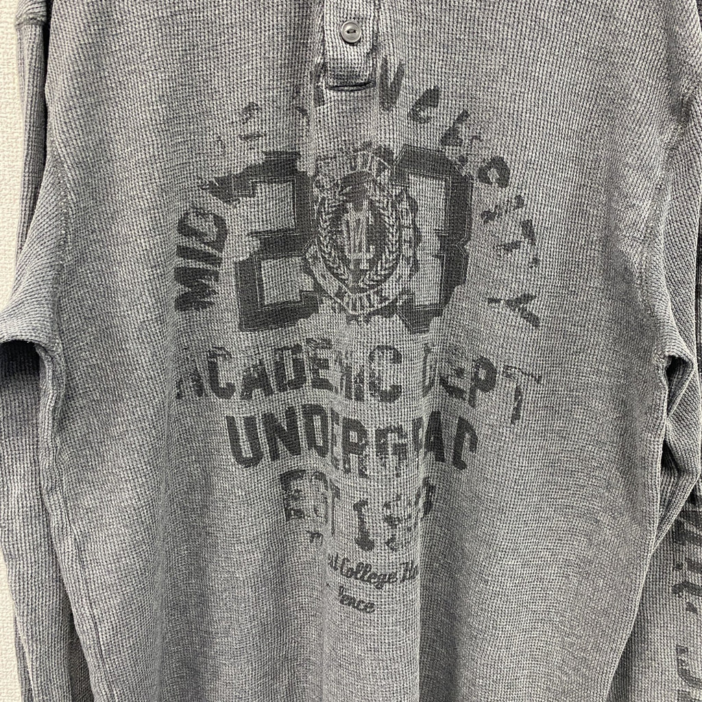 TOMTOMPSON　DENIM　長袖Tシャツ/サーマルロンT　灰色　グレー　3XL　