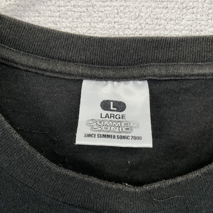 00s　SUMMER SONIC 2000　サマーソニック　半袖プリントTシャツ　ヴィンテージ　黒　ブラック　Lサイズ