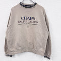 90s　CHAPS　チャップス　Ralph Lauren　ラルフローレン　スウェット/トレーナー　ベージュ　Lサイズ