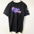 古着 used　Adidas　アディダス　半袖クルーネックデザインプリントTシャツ　黒　Texas　バレーボール　Mサイズ