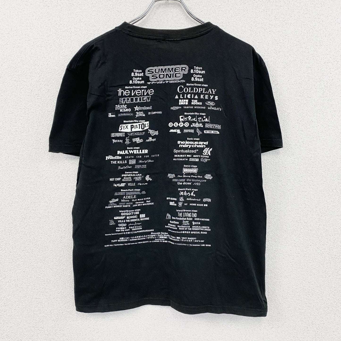 00s　SUMMER SONIC 2000　サマーソニック　半袖プリントTシャツ　ヴィンテージ　黒　ブラック　Lサイズ