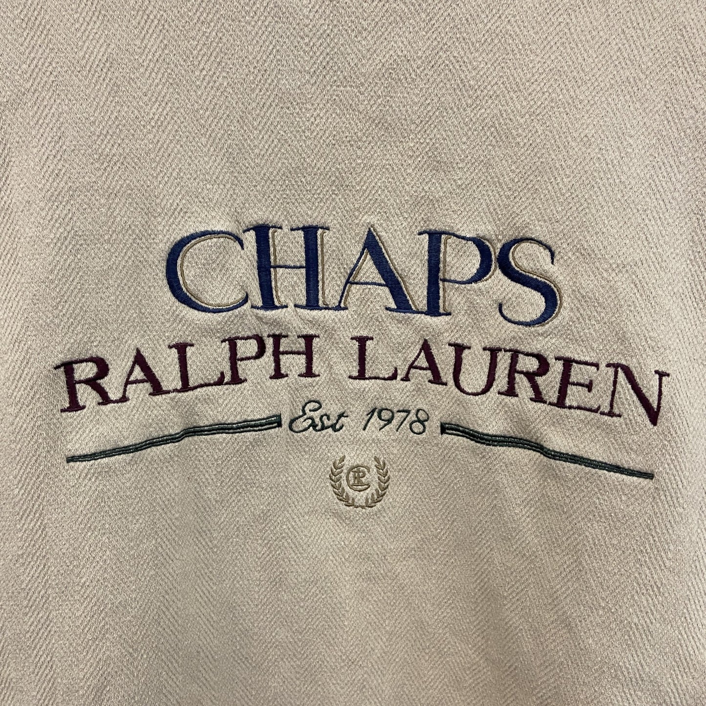90s　CHAPS　チャップス　Ralph Lauren　ラルフローレン　スウェット/トレーナー　ベージュ　Lサイズ