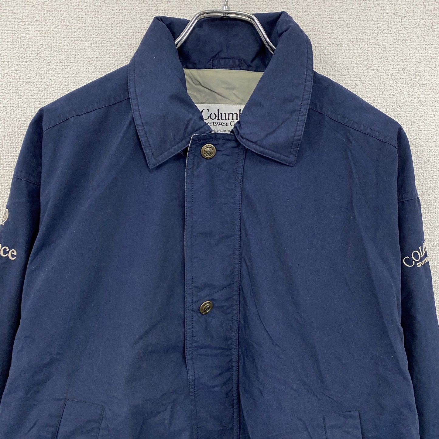 90s　Columbia　コロンビア　ブルゾン/スイングトップ　ヴィンテージ　紺　ネイビー　Mサイズ