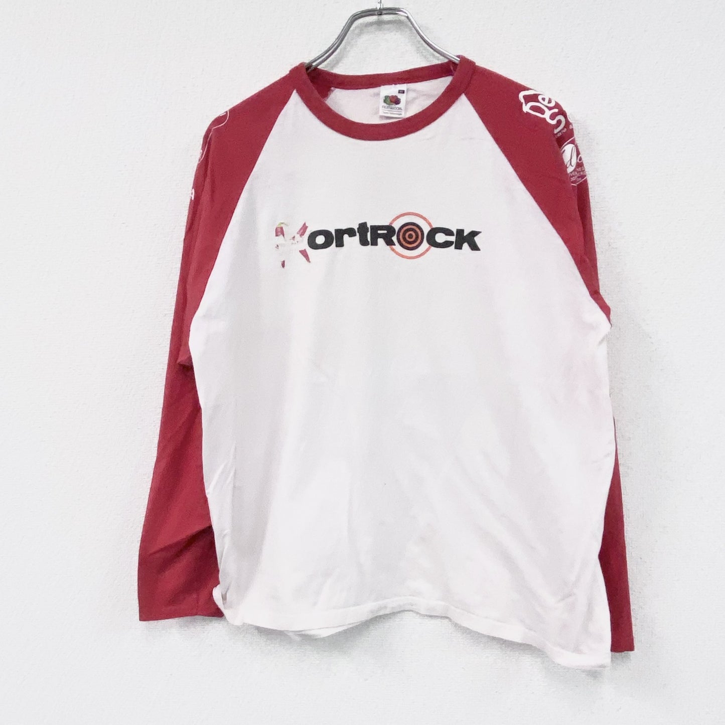 FRUIT OF THE LOOM　フルーツオブザルーム　長袖Tシャツ/ロンT　白　ホワイト　XLサイズ