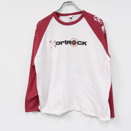 FRUIT OF THE LOOM　フルーツオブザルーム　長袖Tシャツ/ロンT　白　ホワイト　XLサイズ