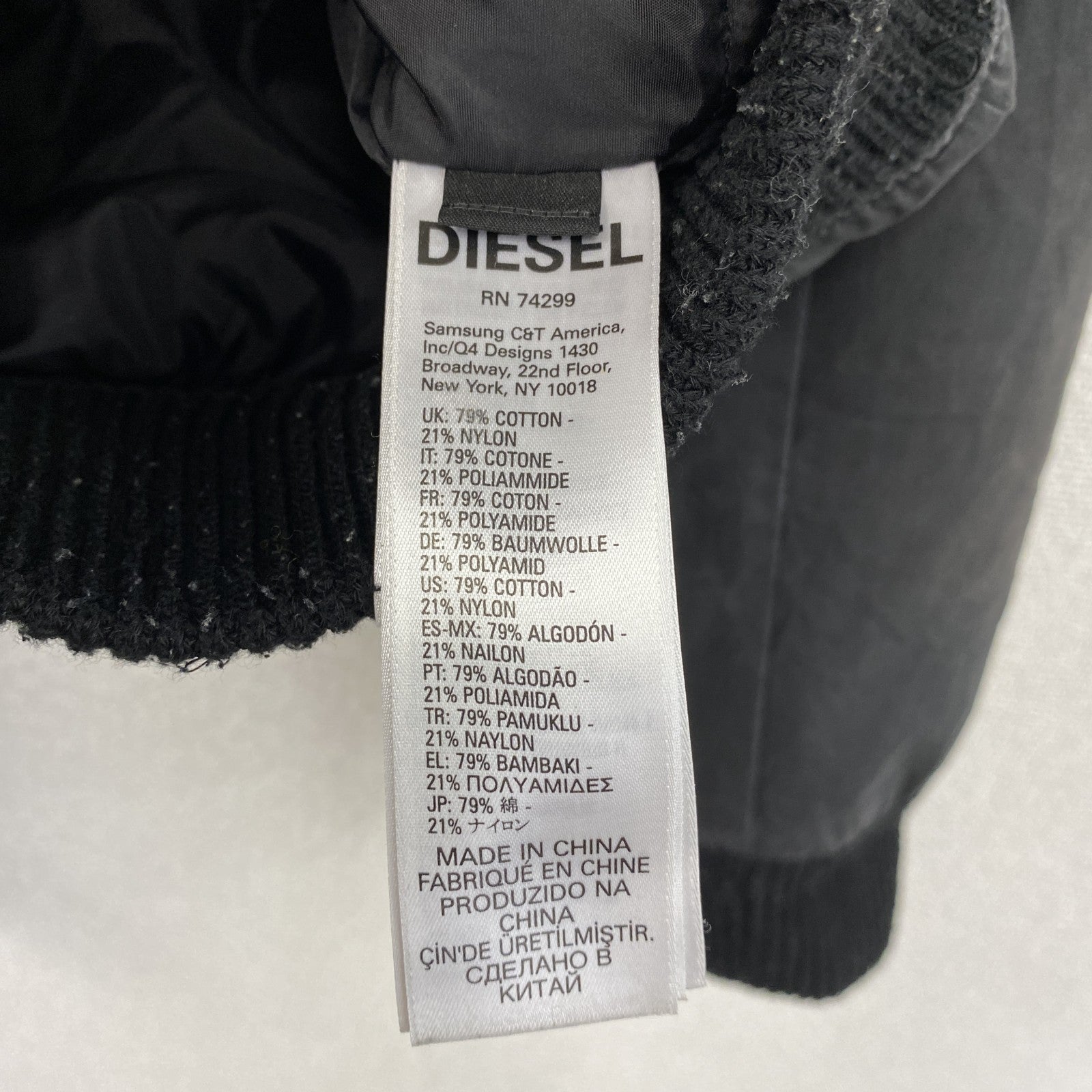 DIESEL　ディーゼル　N2B　ミリタリージャケット　黒　ブラック