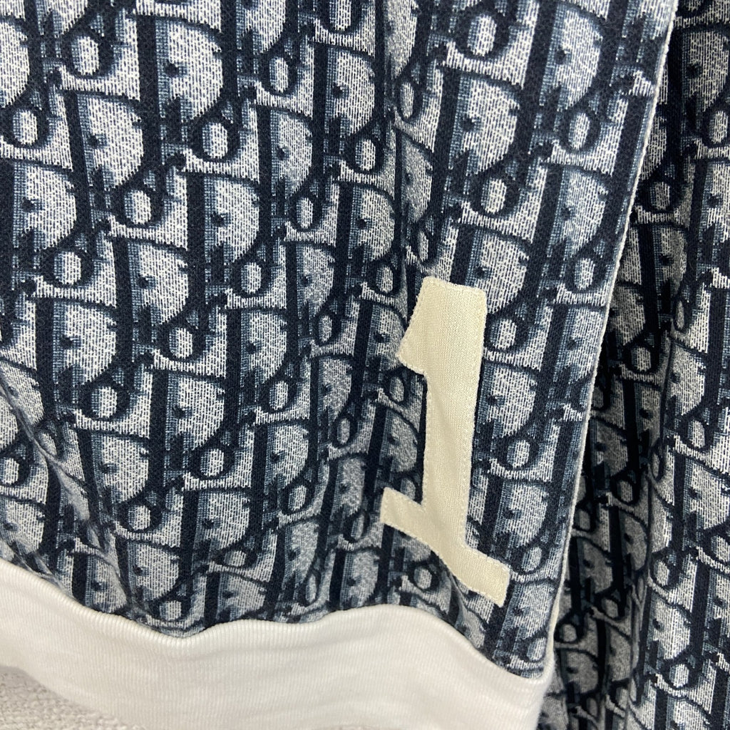 Christian Dior　クリスチャンディオール　トロッター柄　フルジップスウェットパーカー/フーディー　ネイビー　38サイズ