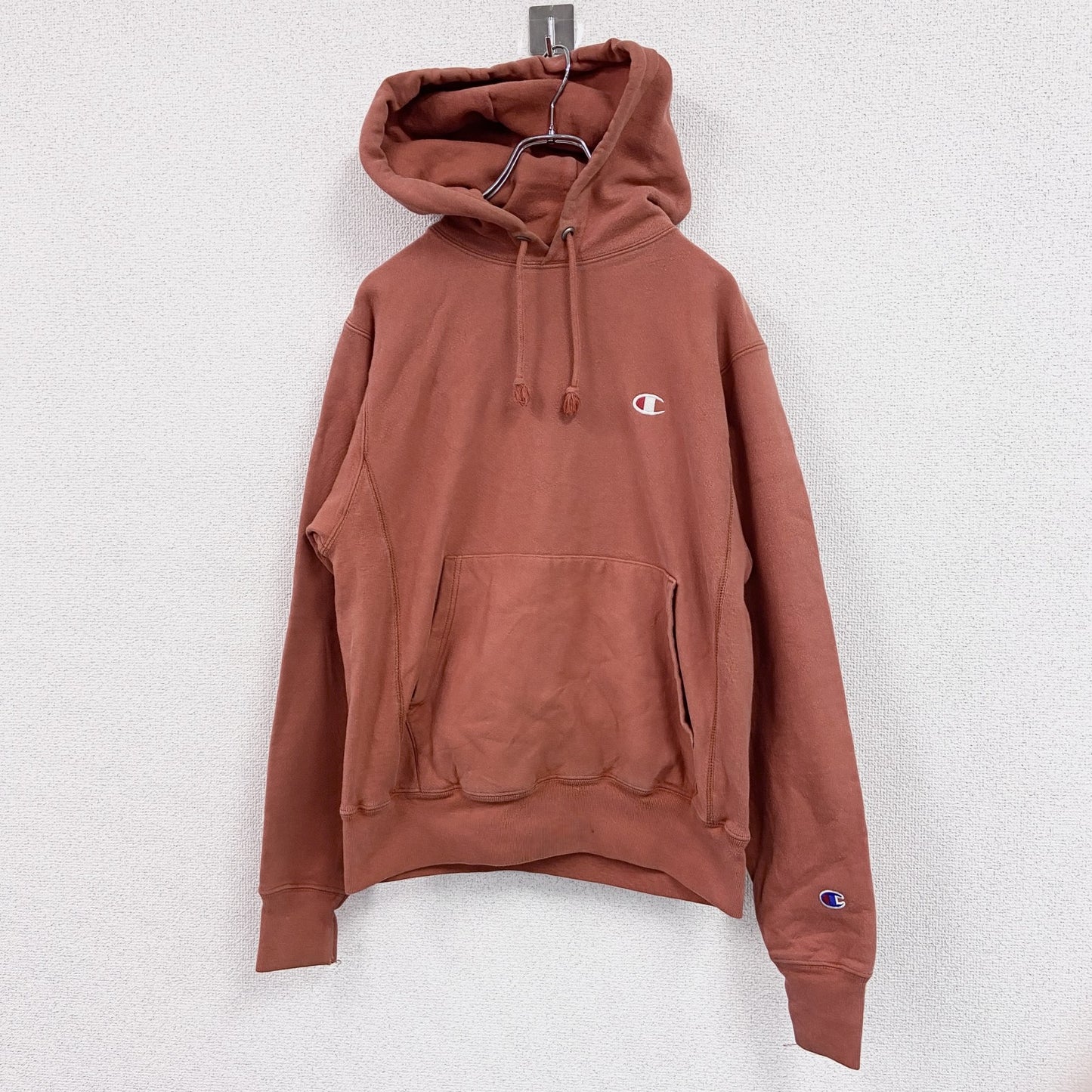 Champion　チャンピオン　リバースウィーブ　スウェットパーカー/フーディー　オレンジ　Sサイズ