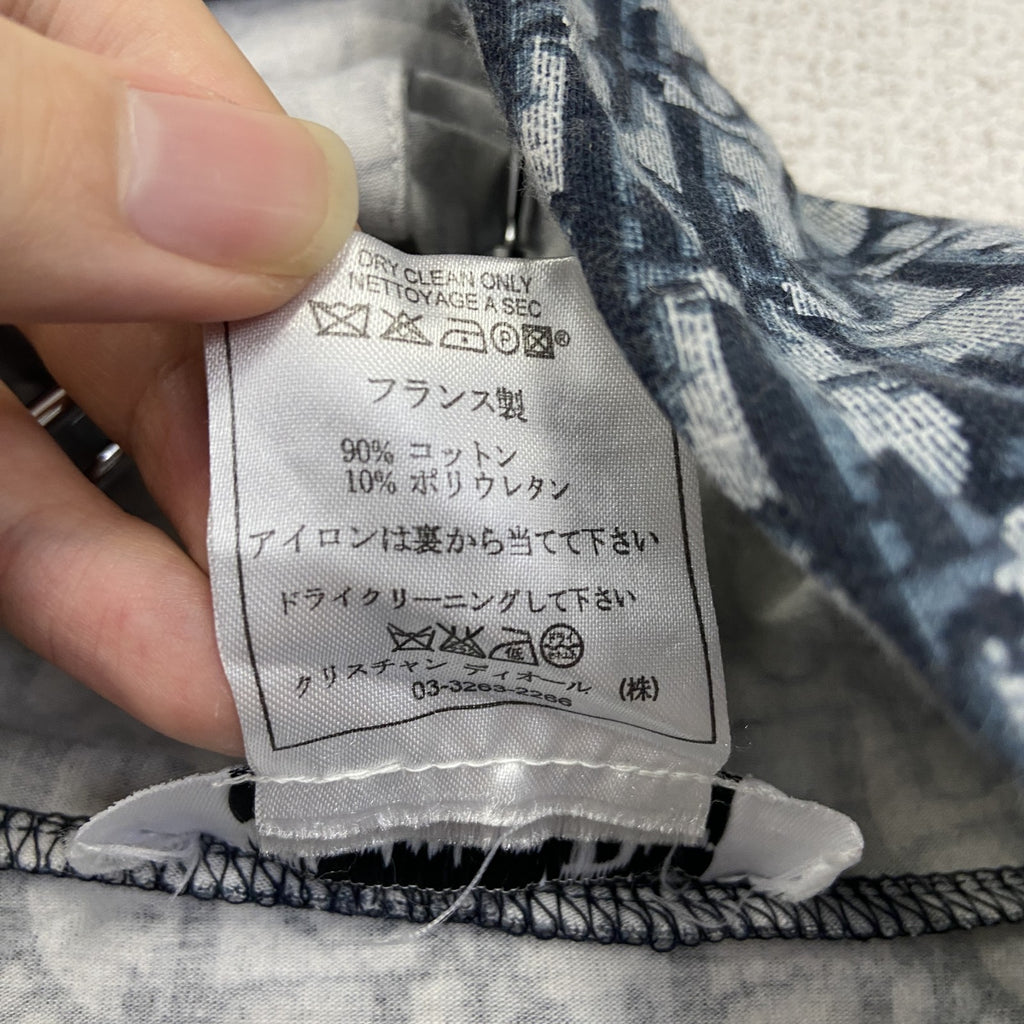 Christian Dior　クリスチャンディオール　トロッター柄　フルジップスウェットパーカー/フーディー　ネイビー　38サイズ