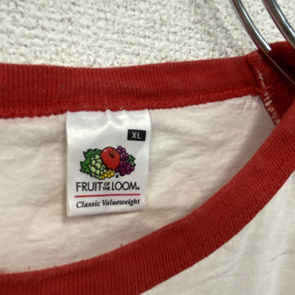 FRUIT OF THE LOOM　フルーツオブザルーム　長袖Tシャツ/ロンT　白　ホワイト　XLサイズ