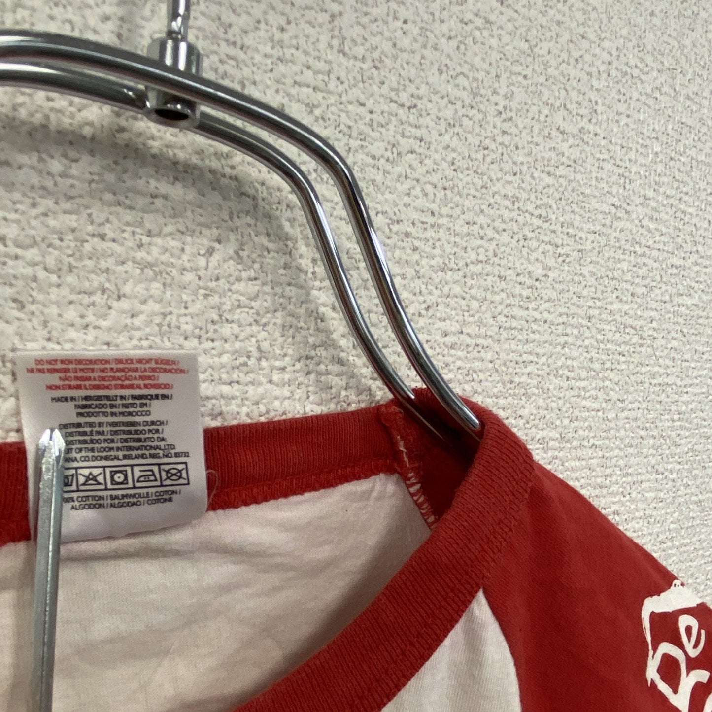 FRUIT OF THE LOOM　フルーツオブザルーム　長袖Tシャツ/ロンT　白　ホワイト　XLサイズ