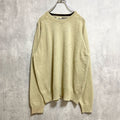 古着　used　TOMMYHILFIGER　トミーヒルフィガー　長袖ワンポイント刺繍ニット　セーター　ベージュ　XXLサイズ