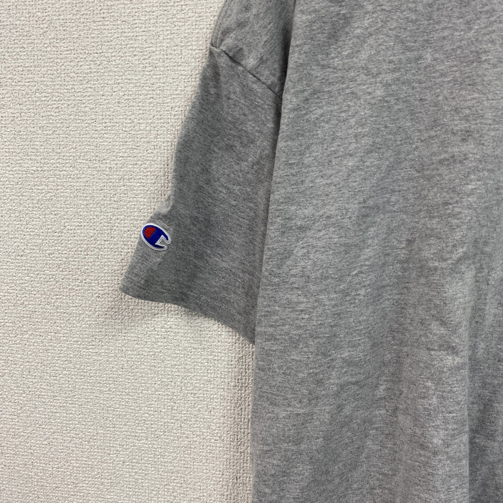champion　チャンピオン　半袖プリントTシャツ　カレッジ　灰色　グレー　XLサイズ