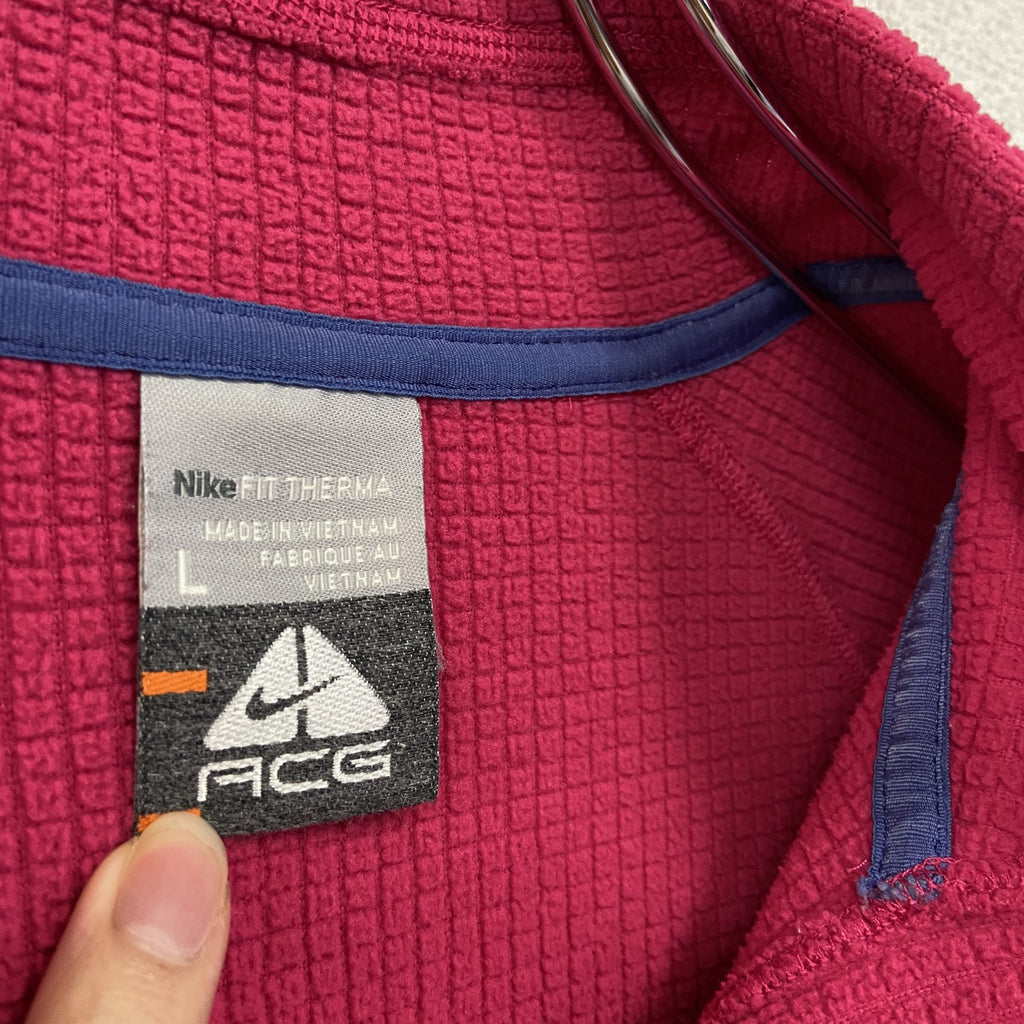 ～00s　NIKE ACG　ナイキエーシージー　フリースプルオーバー　ヴィンテージ　ショッキングピンク　Lサイズ