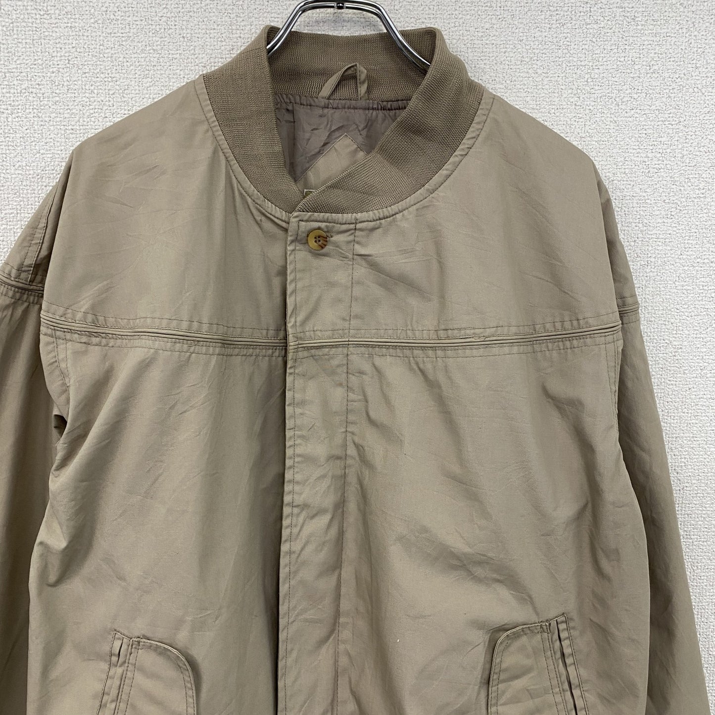 90s　ORIGINAL WINDBREAKER　ダービージャケット　ブルゾン/スイングトップ　ベージュ　Mサイズ