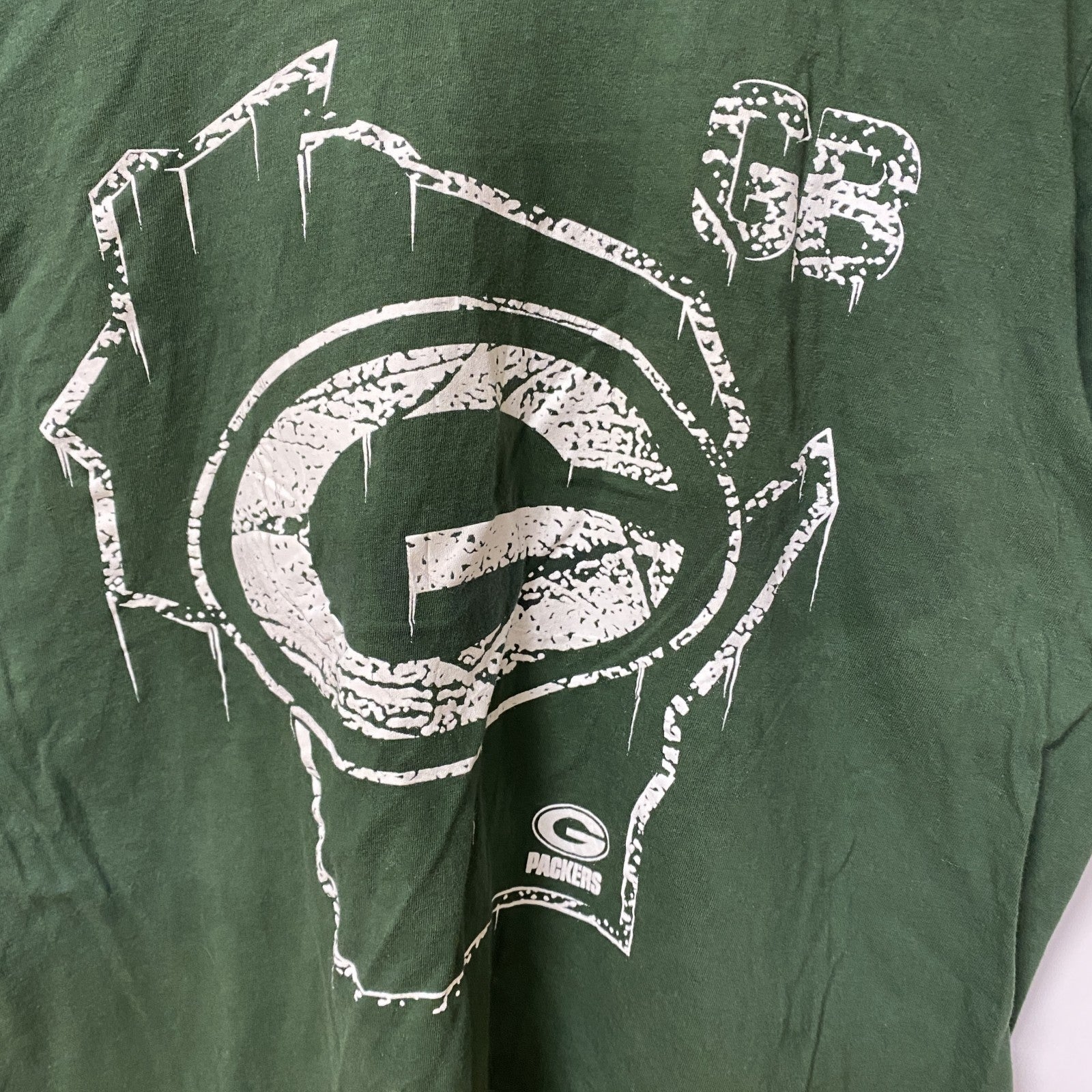 古着 used　THE NIKE TEE　ナイキ　半袖クルーネックデザインプリントTシャツ　緑　グリーンベイ　パッカーズ　Mサイズ