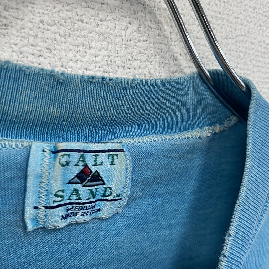 ～00s　GALT SAND　半袖プリントTシャツ　5連プリント　アーチプリント　ヴィンテージ　青　ブルー　Mサイズ