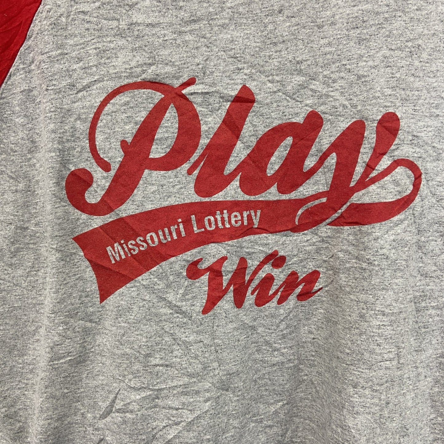 Champion　チャンピオン　七分袖Tシャツ　ラグランスリーブ　バイカラー　赤　グレー　XLサイズ