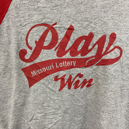 Champion　チャンピオン　七分袖Tシャツ　ラグランスリーブ　バイカラー　赤　グレー　XLサイズ