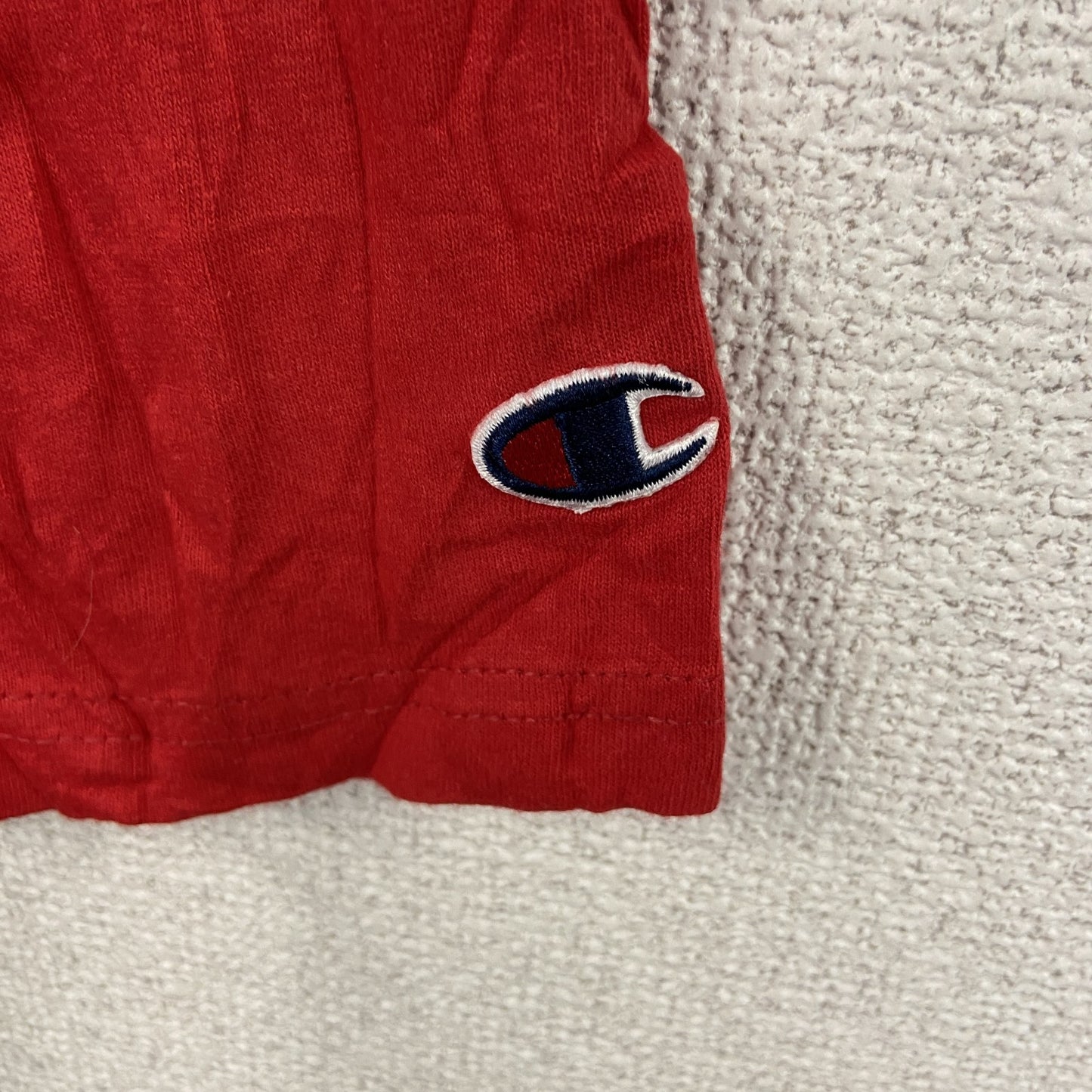 Champion　チャンピオン　七分袖Tシャツ　ラグランスリーブ　バイカラー　赤　グレー　XLサイズ