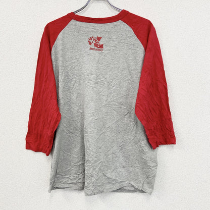 Champion　チャンピオン　七分袖Tシャツ　ラグランスリーブ　バイカラー　赤　グレー　XLサイズ