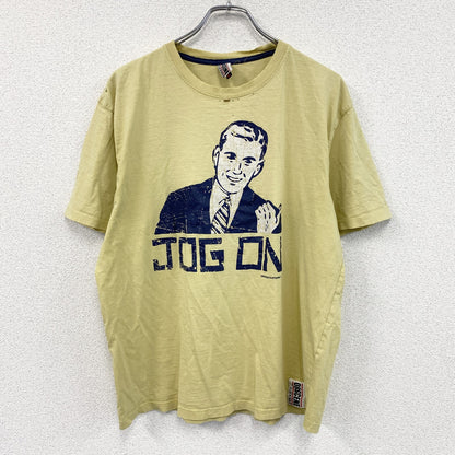 OBSCENE CLOTHING　半袖プリントTシャツ　人物T　フェード　黄色　イエロー　XLサイズ