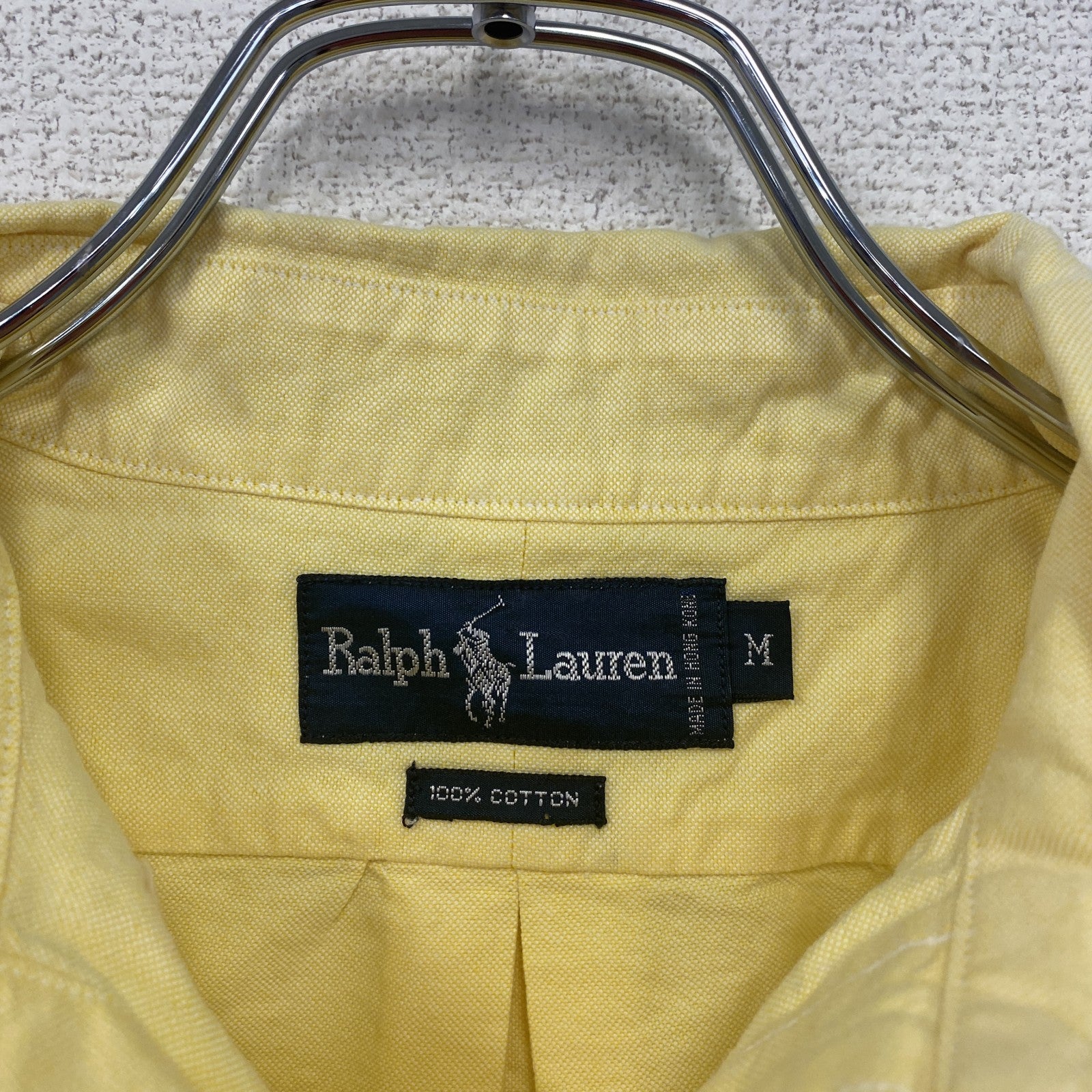Ralph Lauren　ラルフローレン　半袖ボタンダウンシャツ　オックスフォード　黄色　イエロー　Mサイズ