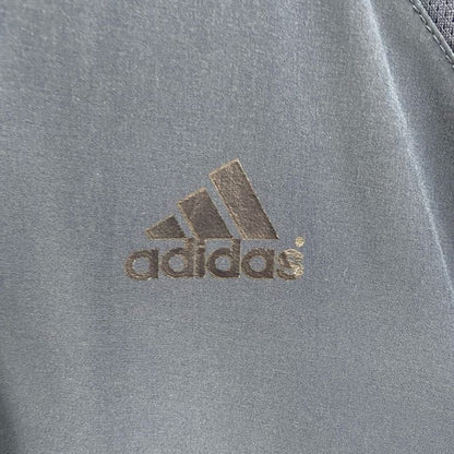 古着 used　adidas　アディダス　半袖ハーフジップナイロンジャケット　ワンポイントロゴプリント　ネイビー　Mサイズ