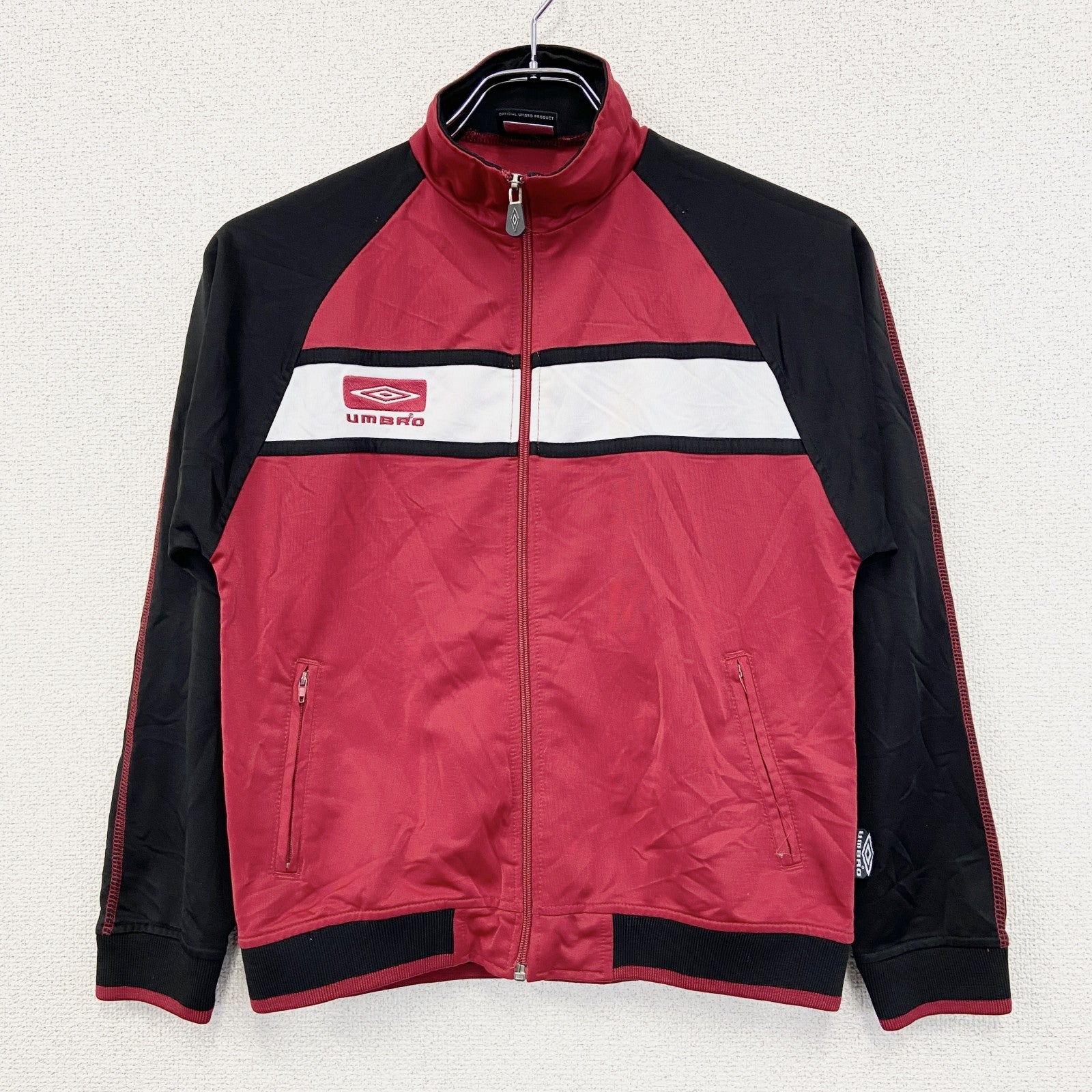 Umbro　アンブロ　トラックジャケット/ジャージ　トライカラー　赤　白　黒　152