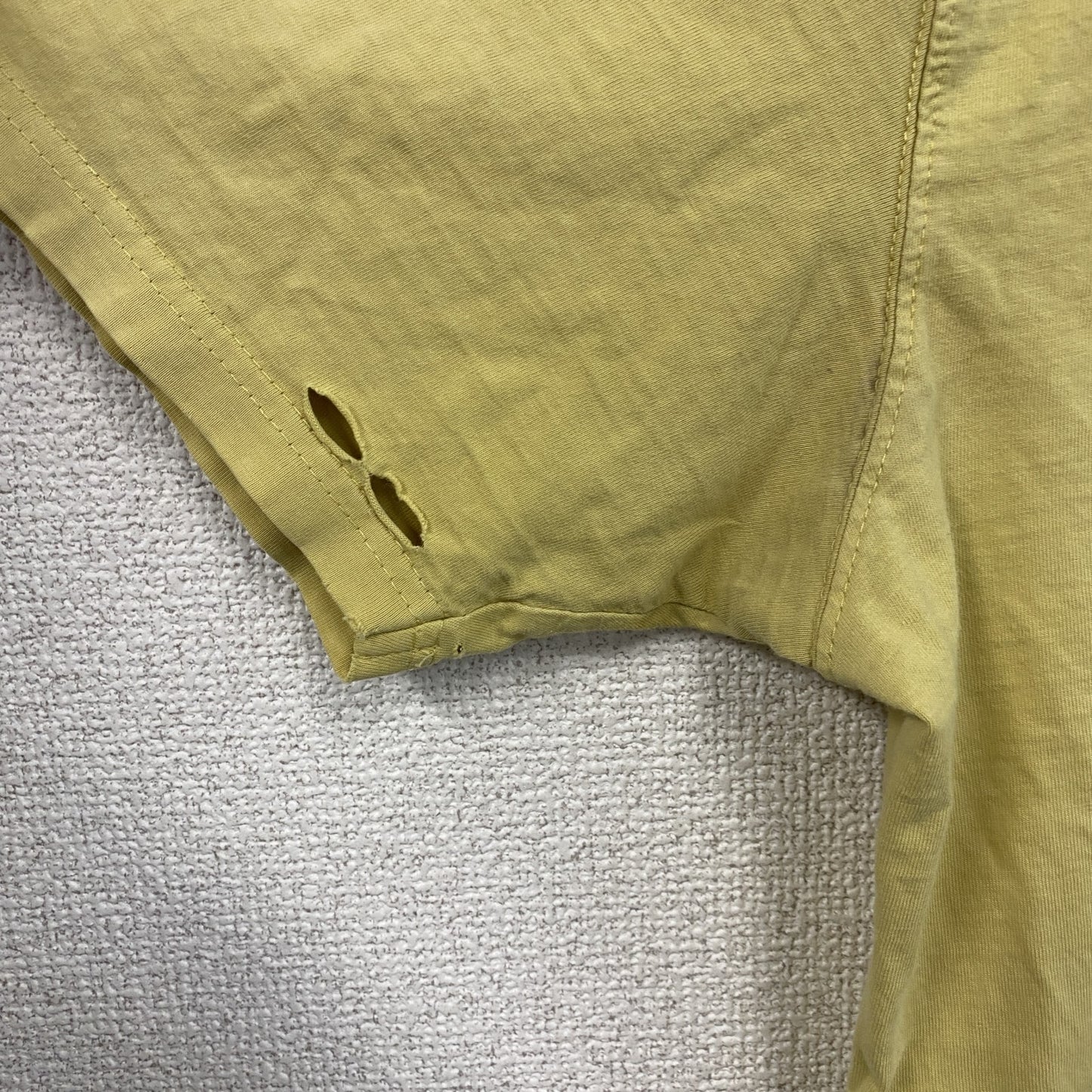 OBSCENE CLOTHING　半袖プリントTシャツ　人物T　フェード　黄色　イエロー　XLサイズ