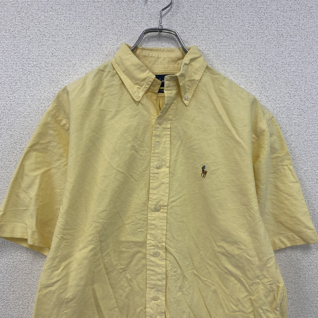 Ralph Lauren　ラルフローレン　半袖ボタンダウンシャツ　オックスフォード　黄色　イエロー　Mサイズ