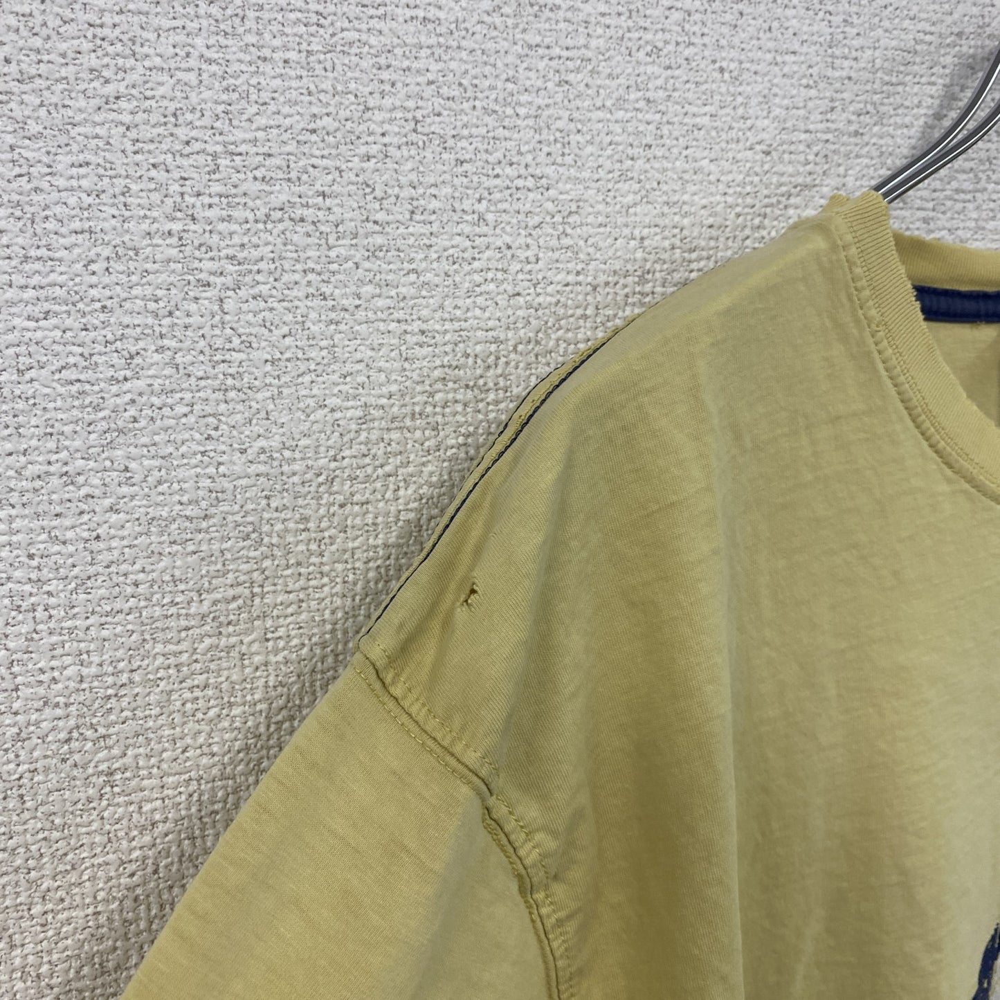 OBSCENE CLOTHING　半袖プリントTシャツ　人物T　フェード　黄色　イエロー　XLサイズ