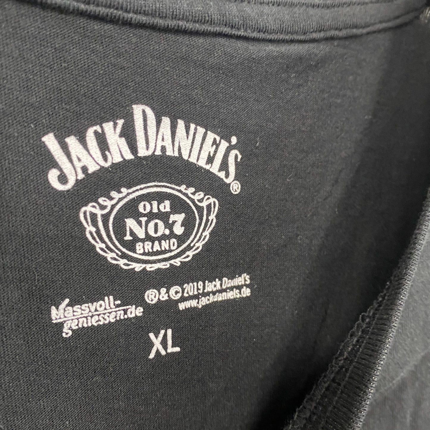 JACK DANIEL'S　ジャックダニエル　半袖プリントTシャツ　ウイスキー　黒　ブラック　XLサイズ