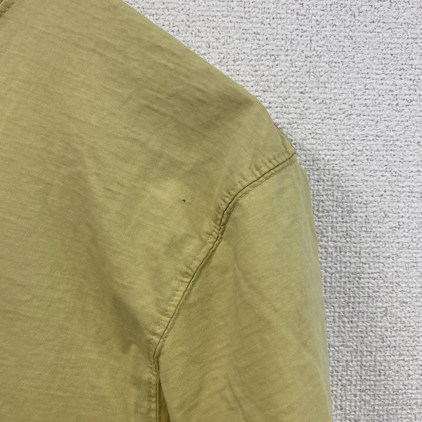 OBSCENE CLOTHING　半袖プリントTシャツ　人物T　フェード　黄色　イエロー　XLサイズ