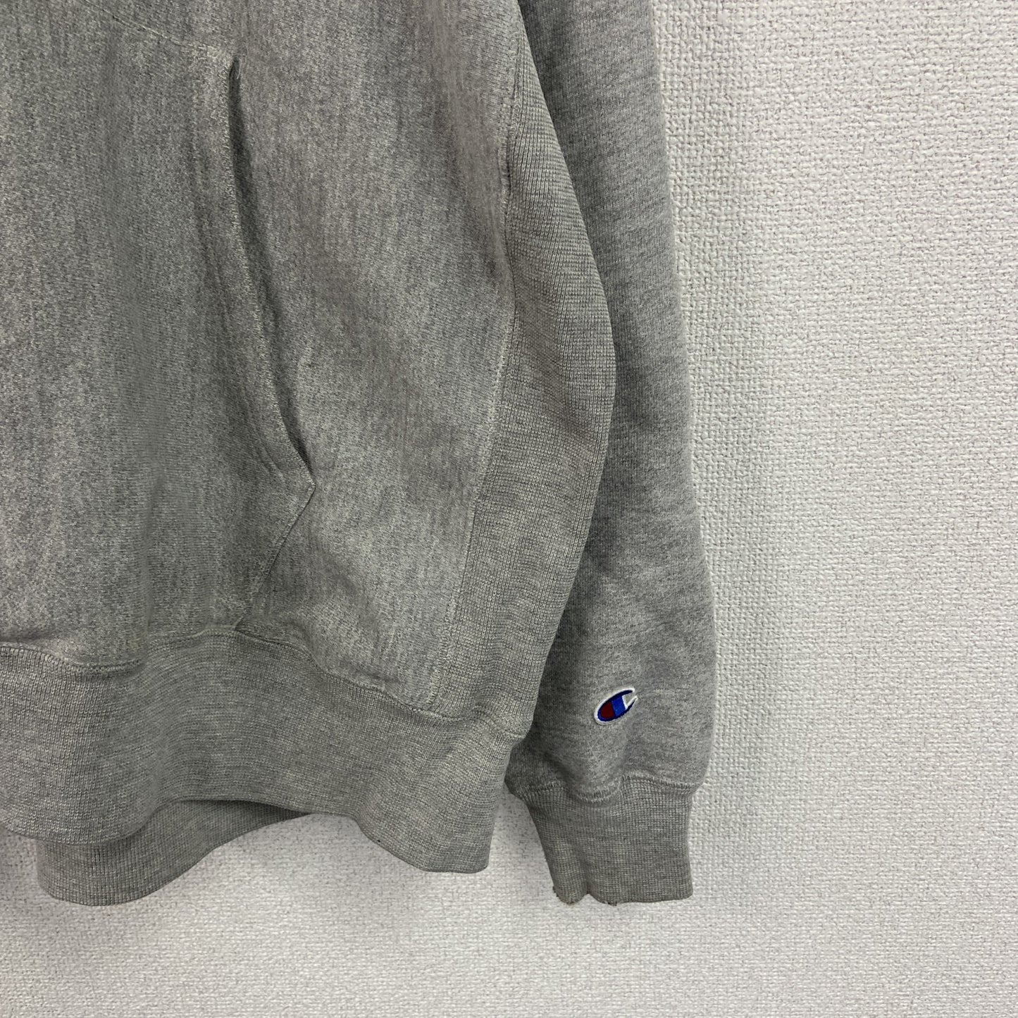Champion　チャンピオン　リバースウィーブ　スウェットパーカー/フーディー　単色タグ　復刻　霜降りグレー　XLサイズ
