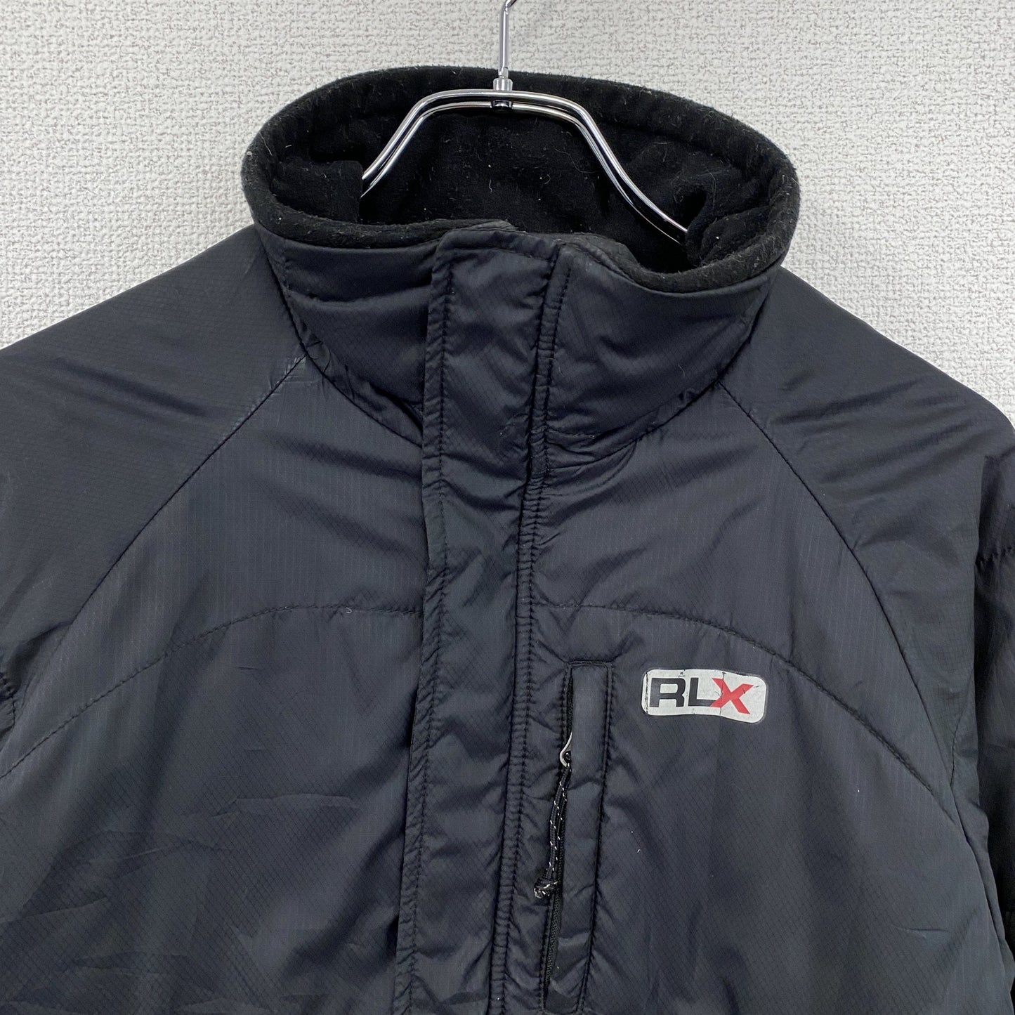 90s～　POLO SPORT RLX 　ポロスポーツレックス　フルジップジャケット　中綿入り　黒　ブラック　Mサイズ