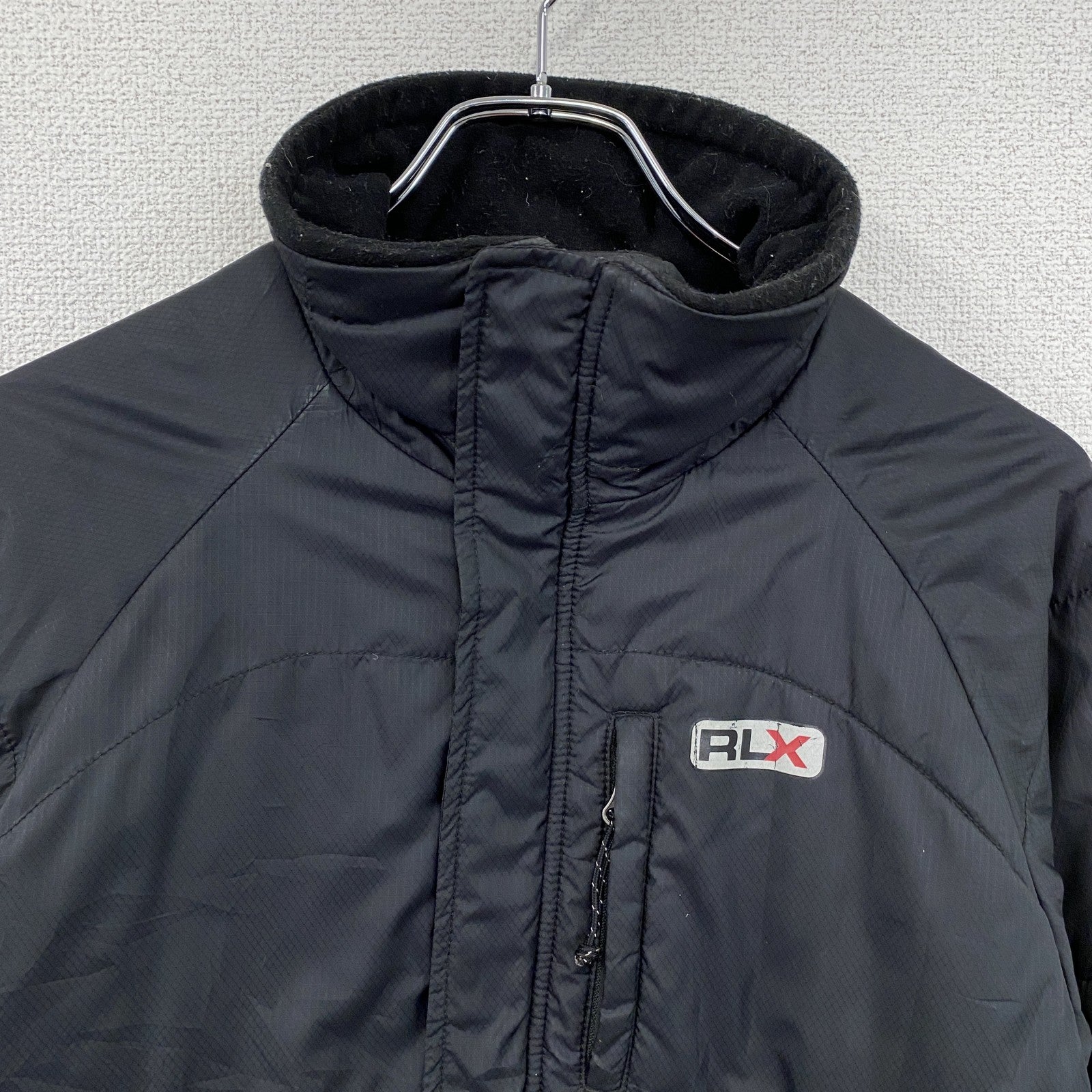 90s～　POLO SPORT RLX 　ポロスポーツレックス　フルジップジャケット　中綿入り　黒　ブラック　Mサイズ